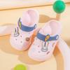 Verano 2025 Nuevo Conejo de Dibujos Animados Oficial de Policía Zapatos de Agujeros para Niños Ropa Exterior Suela Suave Sandalias Antideslizantes para Niños y Niñas
