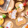 Tarjetas Decorativas de Paleta para el Festival de Medio Otoño para Estudiantes de Preescolar y Primaria, Tarjetas Universales de Caricatura para Dulces, Ritual de Celebración