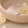 Pendientes de Hilo de Plata S999 Personalidad de Nicho Ala para Mujer Tachuelas para Cartílago del Oído Joyería para Oreja