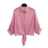 Verano 2025 Nueva Camisa de Gasa con Cuello Polo Cárdigan para Mujer Protector Solar Exterior Chaleco Pequeño Top Delgado de Moda