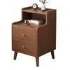Nueva Mesa de Noche China Minimalista Moderna Multifuncional Pequeño Gabinete Ultra Angosto para Mesita de Noche Dormitorio Gabinete de Almacenamiento para Mesita de Noche de Madera Maciza