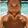 Nuevo conjunto de collar y pulsera de acero inoxidable estilo europeo de doble capa, cadena para la clavícula de temperamento dulce personalizada, versátil