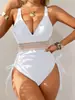 Traje de baño de una pieza estilo europeo y americano 2026, Bikini sexy ajustado para mujer, Comercio exterior transfronterizo, Al por mayor en stock
