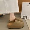 Sapatos Birkenstock fechados para mulheres, com sensação de couro bovino, para uso ao ar livre, sola macia, retrô, estilo floresta, sola grossa, de calçar, versátil, confortável, sapatos baixos