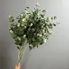 Planta artificial de folha de eucalipto impressa em 3D para decoração de casa, arranjos florais de salão de casamento e folhagens artificiais