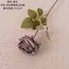 Estilo Instagram Casamento Rosa de Haste Única com Borda de Neve Flor Artificial Decoração de Casa Atacado Transfronteiriço Artesanato de Flores Artificiais