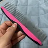 Peine para Mascotas con Dientes Finos, Peine de Aguja de Acero para el Arreglo de Perros, Elimina el Pelo Suelto, Desenreda, Peine Recto, Peine para Pulgas, Limpia y Elimina el Pelo
