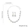 Conjunto de Dos Piezas de Pendientes y Collar de Gota de Agua Incrustados de Diamantes, Cadena para Clavícula Estilo Palacio Europeo y Americano, Exquisito, Lujo Ligero, Joyería de Nicho de Gama Alta