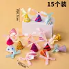 Decoración de pastel de cumpleaños estilo Ins sombrero de pompón mini adorno lindo caricatura moño sombrero pequeño adorno para pastel