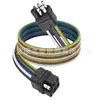 La Fábrica Produce Extensiones de Enchufe Cuadrado de 6 Filas para Remolque con Cables Pelados, Conectores de Arnés de Cables Cuadrados Macho de 6 Pines y Cables para Remolque