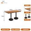 Mesa Pequeña China Moderna Mesa Cuadrada Minimalista Italiana Madera Maciza Acero Inoxidable Muebles de Restaurante Mesa Pequeña Redonda de Negociación de Ocio
