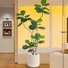 Plantas verdes artificiales de estilo vintage, higuera artificial para la sala de estar, ofreciendo una sensación de lujo ligero y alta gama, plantas verdes artificiales para decoración de interiores