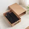 Caja de almacenamiento de zapatos transparente reforzada tipo cajón, a prueba de polvo y organizada para uso en el hogar y dormitorio.