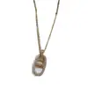 Collar Oval Geométrico, Estilo Nuevo, Lujo Ligero, Estilo Minimalista de Gama Alta, Cadena Exquisita y Elegante para la Clavícula, Collar de Moda y Versátil