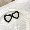 Nuevos Pendientes Acrílicos Dulces en Forma de Corazón con Aguja de Plata S925 para Mujer Pendientes Coreanos Simples Exagerados Populares Retro Tendencia