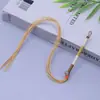 Sino de Vento de Casca de Fruta Gradiente Cordão de Chaveiro Semi-Acabado Tecido à Mão Acessórios de Joia DIY Corda de Sino de Mão de Casca de Fruta