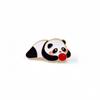 Broche de Panda Pequeño Kung Fu de Liquidación Insignia Linda de Dibujos Animados Estilo Japonés Pin de Patineta Clip para Mochila Infantil