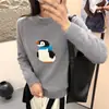 Suéter Pulóver de Dibujos Animados con Cuello Redondo para Estudiantes de Secundaria para Niñas, Suéter de Punto para Estudiantes de Secundaria, Ropa Interior para Estudiantes de Preparatoria, Camiseta Básica para Niños Grandes para Niñas