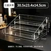 Suporte de exibição em escada acrílico transparente para miniaturas, prateleira de armazenamento de cosméticos, prateleira de exibição de bebidas, suporte de exibição de mesa