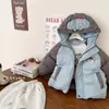 Ropa Infantil Estilo Coreano Ropa de Invierno para Niños Chaqueta de Algodón Niños 2026 Nuevo Abrigo de Algodón Bebé Fresco Guapo Cálido Chaqueta con Capucha de Retazos