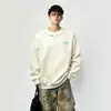 Nova Moletom Pesado Masculino Outono/Inverno 370g Bordado de Manga Longa, Pulôver Unissex, Jaqueta de Moda Única