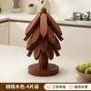 Tapete isolante térmico, superfície de mesa de jantar em madeira maciça, anti-queimadura, uso doméstico, porta-copos em formato de árvore, ornamento de bambu, árvore de Natal, travessa para caçarola, dobrável