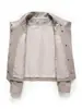 Ropa de Piel de Oveja para Mujer 26 Estilo Otoño Cintura con Cordón Holgada Casual Chaqueta de Cuero Temperamento Chaqueta Corta Transfronteriza Talla Grande Moderna
