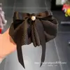 Presilha de Cabelo Importada da Coreia Estilo Francês com Bolinhas e Laço Doce e de Conto de Fadas, Presilha de Mola com Design Floral para Acessórios de Cabelo de Primavera, Outono e Inverno