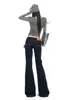 Al por Mayor Spot Jeans Azules Originales de Tiro Bajo Microcampana para Mujer Otoño Estilo Chica Picante Americana Jeans Acampanados Adelgazantes