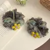 Goma para el pelo de malla con flor estilo coreano Versátil Estilo perezoso Diadema para el pelo de mujer Accesorio para el pelo Retro Adorno para coleta baja