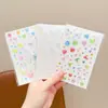Pegatinas de Colores Huecas con Temática de Dopamina para Niñas, Decoraciones de Estrella de Cinco Puntas y Corazón, Corazones de Melocotón Autoadhesivos de Colores