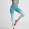 Comercio Electrónico Transfronterizo Popular Europeo y Americano Conjunto de Chaleco Deportivo de Yoga Sin Costuras Fitness Elevación de Glúteos Gradiente Gradiente Traje de Yoga