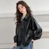 Chicas Otoño Nuevo Estilo Versión Coreana Moderna Fresca Chaqueta de Cuero Niños Grandes Primavera Otoño Salida Chaqueta de Cuero PU Camisa Primavera Otoño Abrigo Holgado