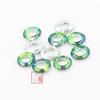 Nuevos Accesorios para Uñas Anillo de Ángel de 14-20 mm Retro Uña Diamante Cristal Vidrio Estilo Japonés Transparente Siete Colores