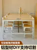 Marco de perfil de aluminio fijo, estante de almacenamiento hecho a medida, perfil de aleación de aluminio estándar europeo, material de aluminio para el hogar, armario DIY, carrito pequeño con
