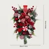 Corona de Navidad Nueva Transfronteriza, Colgante de Puerta de Navidad, Decoración de Árbol de Caramelo de Navidad Invertido, Accesorios de Decoración de Navidad, Corona