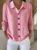 Cardigã de tricô com botões, estilo europeu e americano, 2026, casaco suéter feminino, novidade de outono e inverno, cor sólida, moda casual, vestuário feminino
