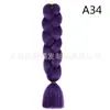 Peluca en Stock Trenzas Africanas 100g Fibra Sintética de Alta Temperatura Doble Cola de Caballo Peluca de Cosplay en Stock