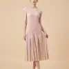 Vestido Plissado Irregular Miyake Elegante de Alta Classe Verão Novo Estilo Vestido para Férias na Praia Saia Tulipa Vestido Longo Feminino