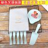 Set de Vajilla para Pastel con Plato de Gota de Agua, Plástico Desechable, Cuchillo y Tenedor para Pastel, Juego de Platos, Cuchillo y Tenedor para Cumpleaños, Plato, Logotipo Personalizado