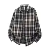 Camisa a cuadros de manga larga estilo retro americano de moda para hombres y mujeres, estilo callejero de primavera y otoño, corte holgado, camisa casual/cárdigan estilo Hong Kong para parejas