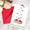 Tarjeta de felicitación transfronteriza para el Día de San Valentín con juego de sobres, Mensaje de bendición escrito a mano para parejas, Tarjeta plegable
