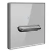 Fabricantes de comercio exterior Tipo 86 suministran panel de vidrio templado interruptor de mesita de noche creativo luz de reinicio enchufe francés europeo