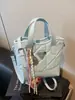 Las bolsas pequeñas populares de este año para mujer son versátiles para la primavera y el verano, nuevas bolsas cruzadas de nicho de moda 2025, bolsos tipo cubo acolchados