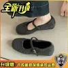 Zapatos estilo Mary Jane de gamuza para mujer, a la moda, de estilo retro, con una sola tira, de la nueva colección otoño/invierno 2025, con forro afelpado y diseño de suela única