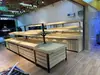 Expositor de Frutas em Camadas Feito Sob Medida para Supermercado de Alimentos Frescos Prateleira de Frutas e Legumes de Supermercado Estante de Loja de Frutas Mesa de Corte de Frutas Balcão de Caixa