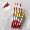 Ferramentas de pincel de unha Fototerapia Desenho de cor Linha Pincel Flor Cristal Escultura Caneta Pólo de metal gradiente de alta qualidade Pincel de unha