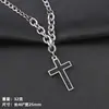Cadena Cubana de Acero Inoxidable con Colgante de Cruz para Hombre Hip Hop Versátil Joyería de Acero de Titanio Resistente al Desgaste Accesorios de Ropa Modernos