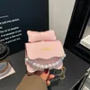 Bolsa de Ombro sob o Braço com Corrente de Pérolas, Design de Moda 2026, Estilo Coreano, Laço com Textura de Pérola, para o Dia a Dia