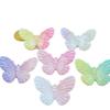Accesorios de mariposa degradados de gran venta, accesorios para el cabello, zapatos con agujeros, fabricantes de accesorios de bricolaje, mariposa de resina de dos colores al por mayor